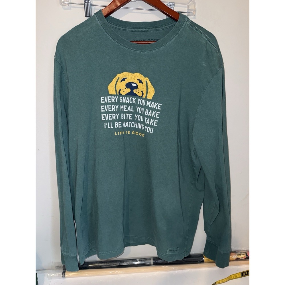 Life Is Good Men's Long Sleeve Crusher L Every Snack You Make T-Shirt